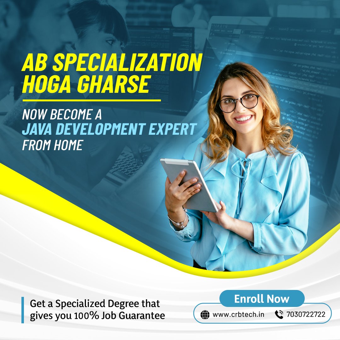 CRB_Tech's tweet image. Learn the most in-demand Java development programming language of 2023. Become a certified Java Programming language expert from home. Hurry Enroll Today!
For more details call 7030722722 or visit crbtech.in
#JavaCourse #JavaOnlineCourse #BestJavaCourse