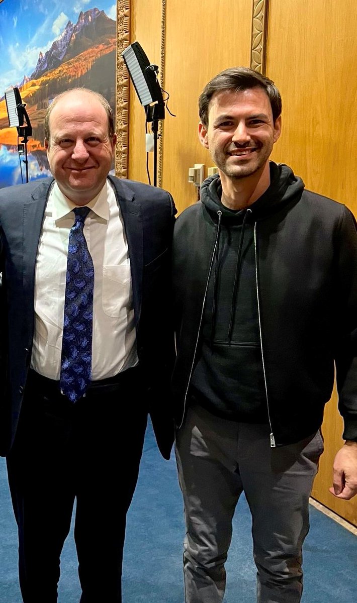 Dino🦖(●ᴗ●) (@dinodex_io) on Twitter photo Met with Governor Jared Polis at <a href="/EthereumDenver/">ETHDenver 🏔🦬🦄</a> ! It's great to see policymakers support blockchain innovation like Ethereum & EAS.
Thanks to <a href="/GovofCO/">Governor Jared Polis</a> and his administration! Met with Governor Jared Polis at <a href="/EthereumDenver/">ETHDenver 🏔🦬🦄</a> ! It's great to see policymakers support blockchain innovation like Ethereum & EAS.
Thanks to <a href="/GovofCO/">Governor Jared Polis</a> and his administration!