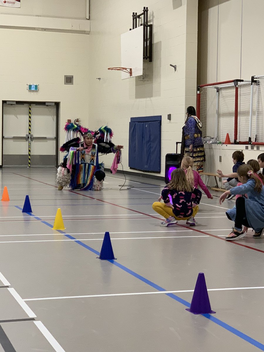 Students <a href="/tv_school/">Turner Valley School</a> watched &amp; participated in some Fancy Feather &amp; Women’s Jingle dancing! Amazing to see the joy in sharing this tradition! @fsd38