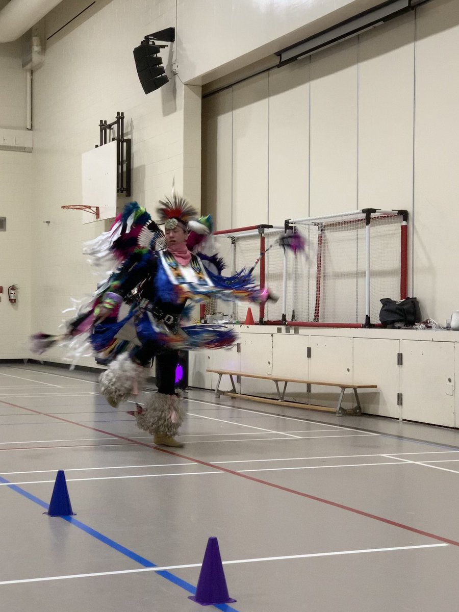 MrsBClarkson's tweet photo. Students @tv_school watched &amp; participated in some Fancy Feather &amp; Women’s Jingle dancing! Amazing to see the joy in sharing this tradition! @fsd38 https://t.co/rU6vn8hRL5