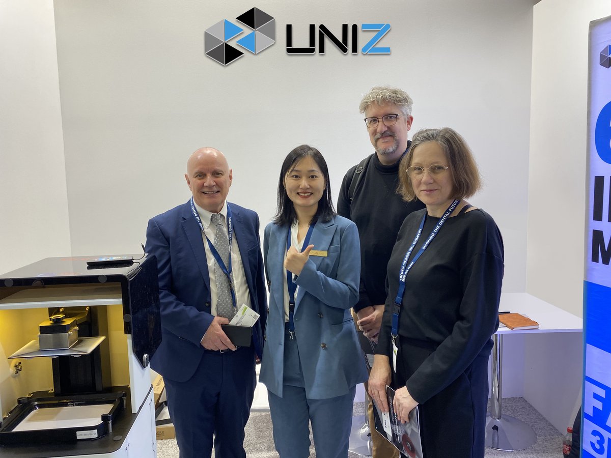 UNIZTechnology's tweet photo. Wow, what an incredible first day at IDS! 🔥 UNIZ had the privilege of showcasing NBEE - the fastest 3D printer on the world!

#IDS2023 #IDSKöln #Cologne #IDS #IDS_DENTAL #dentalconference #dentalexhibithion #dentists #NBEE #fastest3dprinter #digitaldentisty https://t.co/R36Ogzr6UL