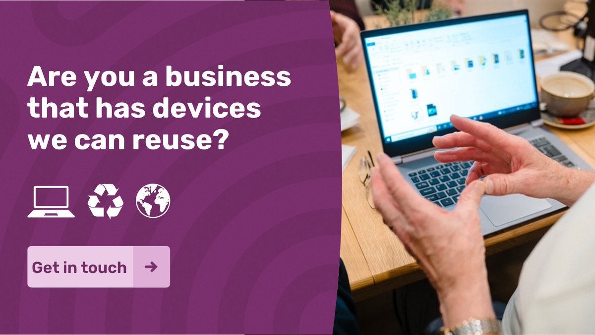 🌏 Are you a business looking for a way to tackle climate change? We can reuse your old IT equipment! 

💻 The #NationalDeviceBank refurbishes old technology and gives it to people who are struggling to access the internet. Get in touch 👇 

bit.ly/3KMArjT