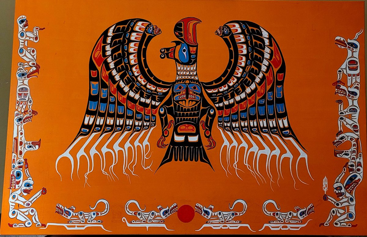 #Thunderbird #Original Thunderbird called "We All Matter" tribute to Every #Child Matters" 31.5X47 stretched canvas ready to Hang. By <a href="/firstpeoples66/">Fred Anderson</a>