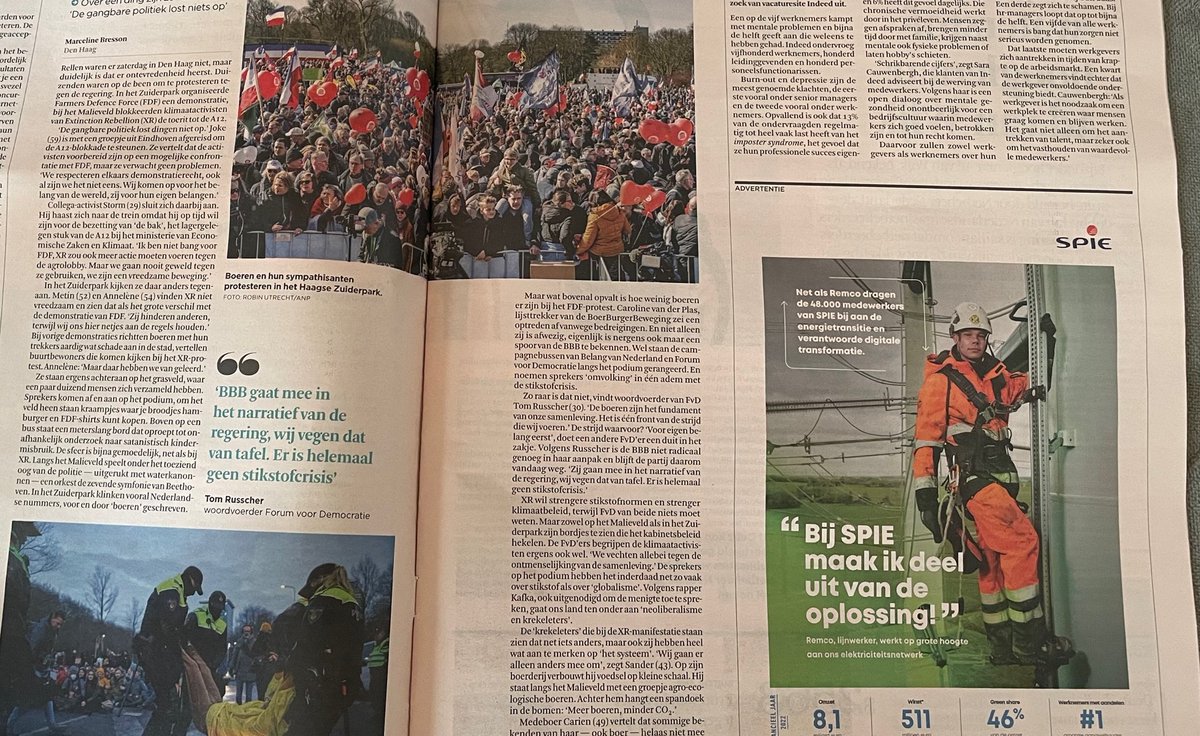 SPIEgroup's tweet photo. SPIE est à nouveau présent dans les médias, cette fois dans #Handesblatt en Allemagne et dans #HetFinancieeleDagblad aux Pays-Bas. Cette campagne souligne l'engagement de SPIE en faveur d'une transformation numérique responsable en Europe. https://t.co/1mA8RX9RfQ https://t.co/7Iy1BRpaWM