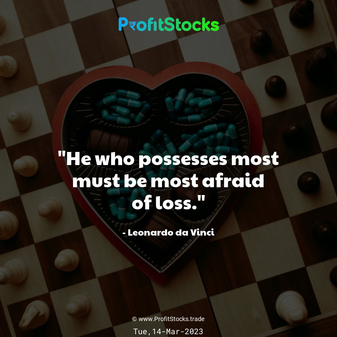 ProfitStocksTrd's tweet image. &quot;He who #possesses mos must be most #afraid of #loss&quot;

- #LeonardoDaVinci

#pst #profitstockstrade #trading #tradingquotes #motivation #dailymotivation #lifequotes #success #successquotes #love #lovequotes #wins #world #changing #self #cat #expectations #everyone #expect #think