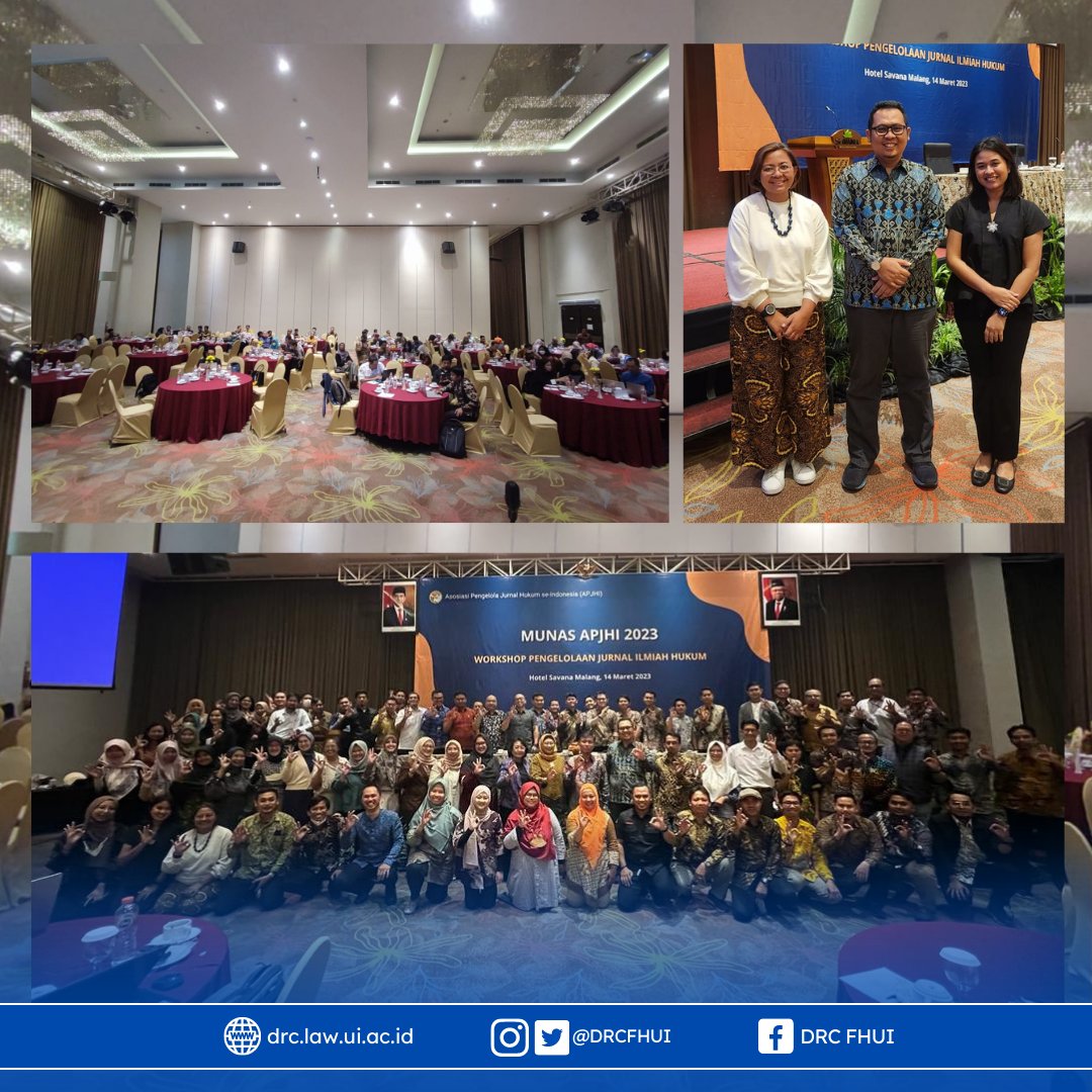 DRCFHUI's tweet image. Tim Editorial ILREV, Leony Sondang Suryani, S.H., M.H. Menghadiri Musyawarah Nasional (Munas) Assosiasi Pengelola Jurnal Hukum se-Indonesia (APJHI) 2023 dan Workshop Pengelolaan Jurnal Ilmiah Hukum.