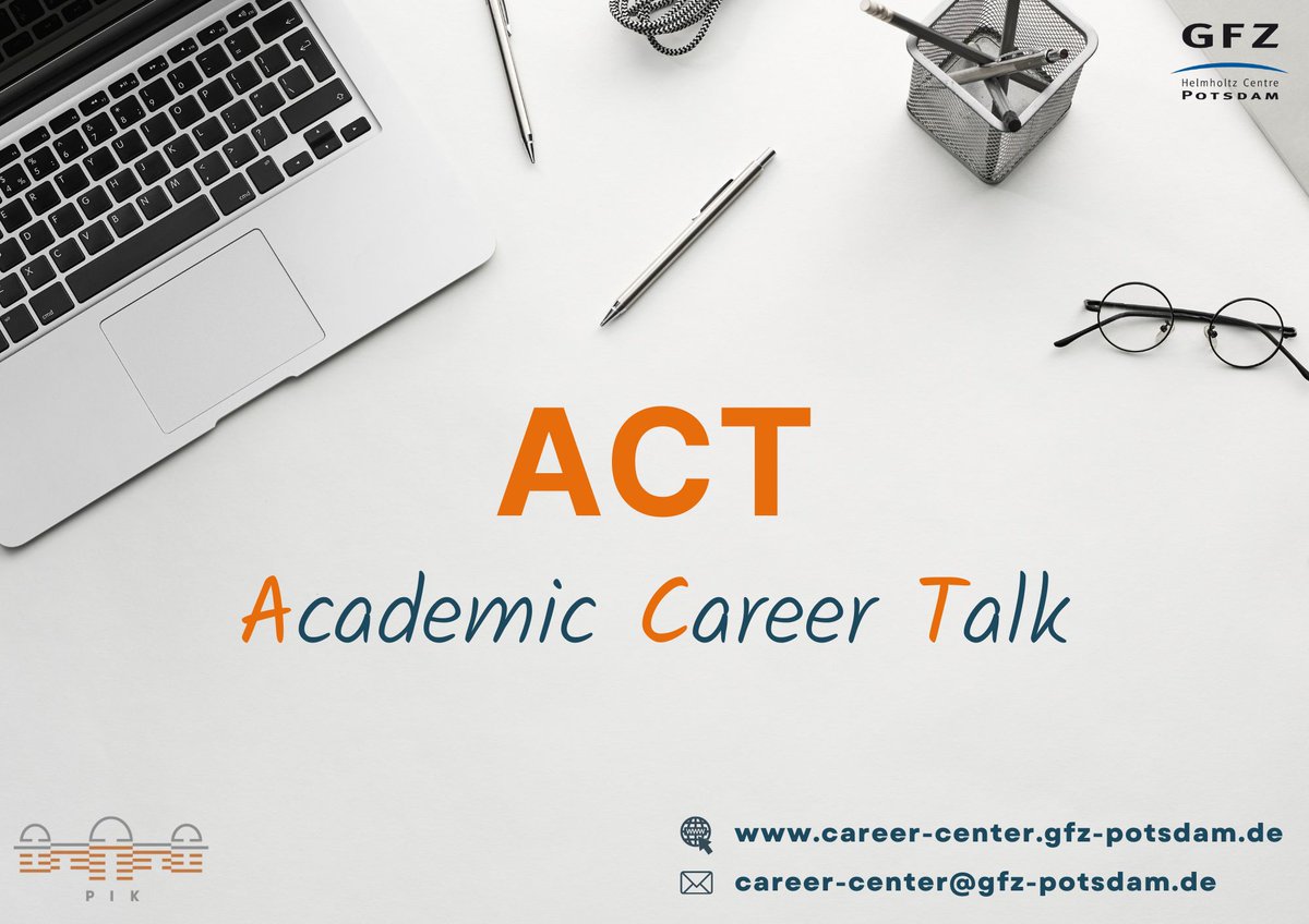 Please join us for our next Academic Career Talk, ACT (formerly GPS) on March 21st, from 3:00-4:00 p.m. on Zoom. Isabella Lang & Marie Heidenreich will give us insights and tips on How to talk about Climate Change.
Registered by sending us an email: career-center@gfz-potsdam.de