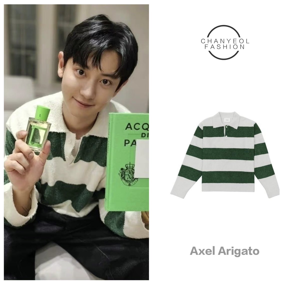 230315 Chanyeol IG update
Polo Sweater: Axel Arigato
Perfumed: Acqua Di Parma
.
.
.
#EXO #CHANYEOL #찬열 #チャニョル #朴灿烈 #엑소 #fashion #LOEY 
#chanyeolfashion