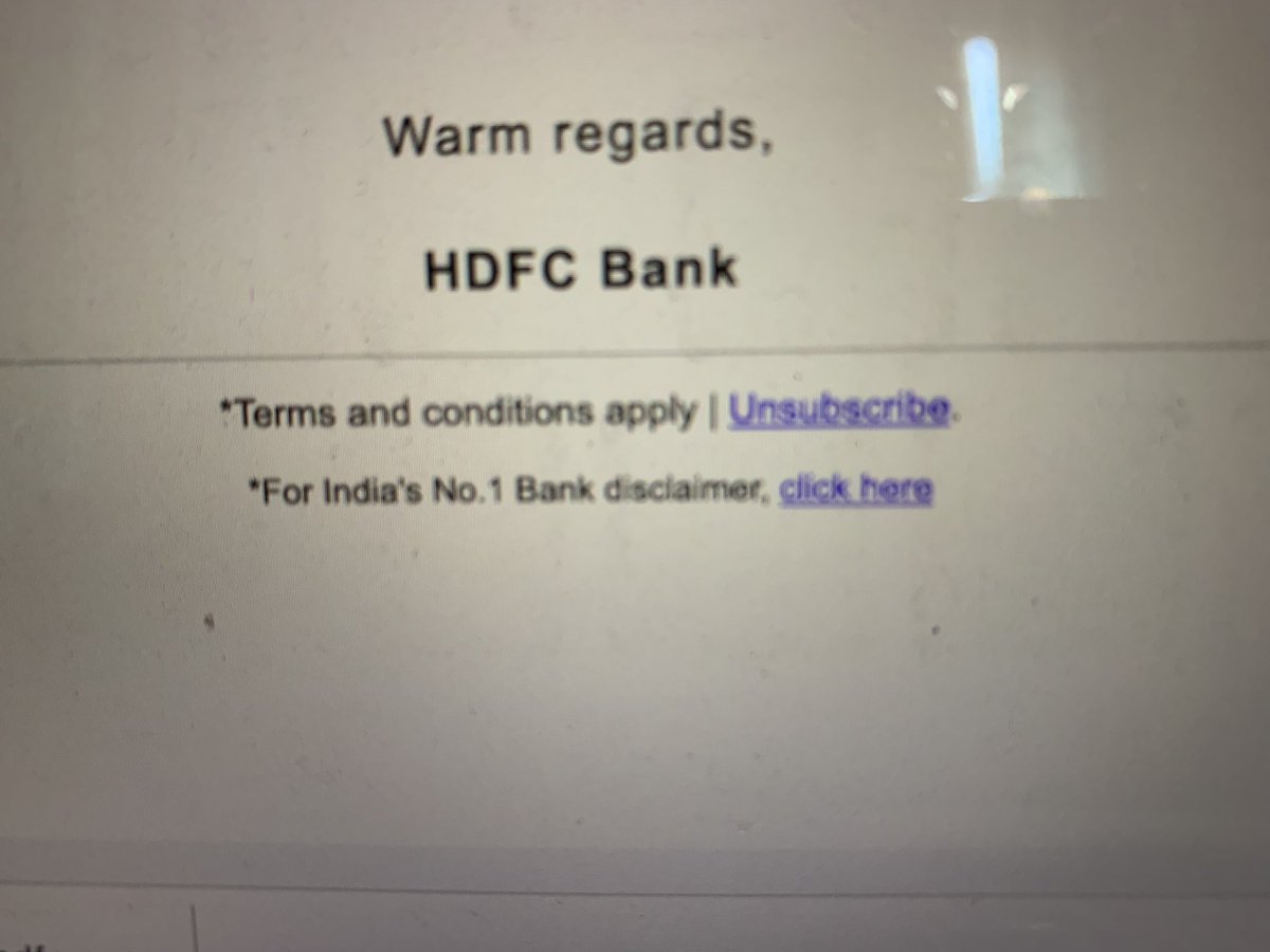 Pl see HDFC Bank’s announcement on their new AllNew HDFC Bank netbanking - it says below - Disclaimer from India’s No 1 bank 😳. What else can we expect.