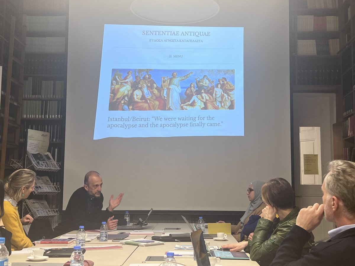 Centrala_space's tweet photo. Researching Beirut’s art scene and post conflict realities in art🇱🇧

Today we are attending workshop @Orient_institut facilitated by prof. Liliana Gomez from Dokumenta Institute @uni_kassel co-organised by @ResearchUAL  Dr Nela Milic and Paul Lowe. https://t.co/RJxkLz3LJ2