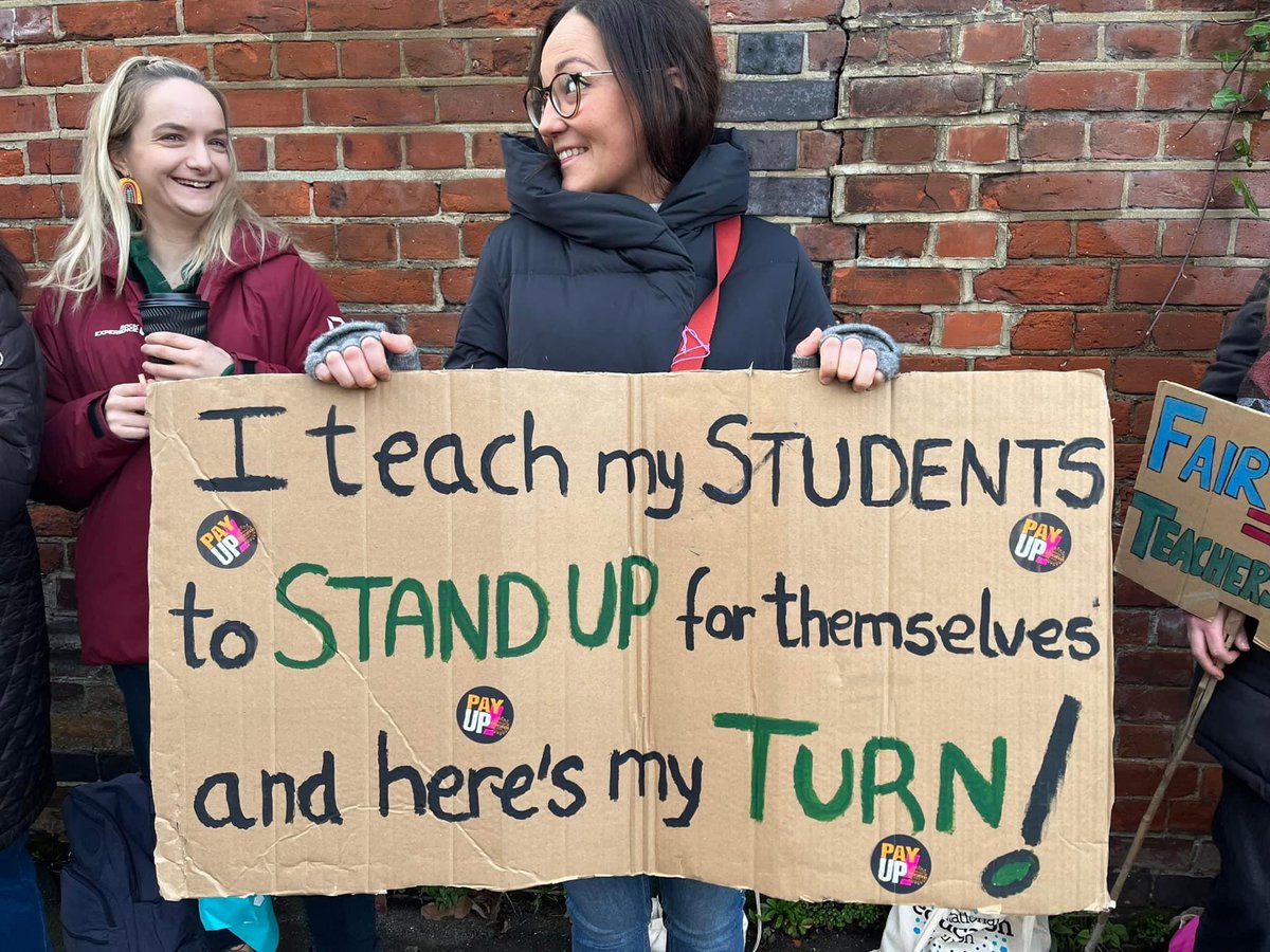 NEUnion's tweet photo. I teach my students to stand up for themselves and here’s my turn. @gilliankeegan you need to change course today #SaveOurSchools https://t.co/pGj19skWFL