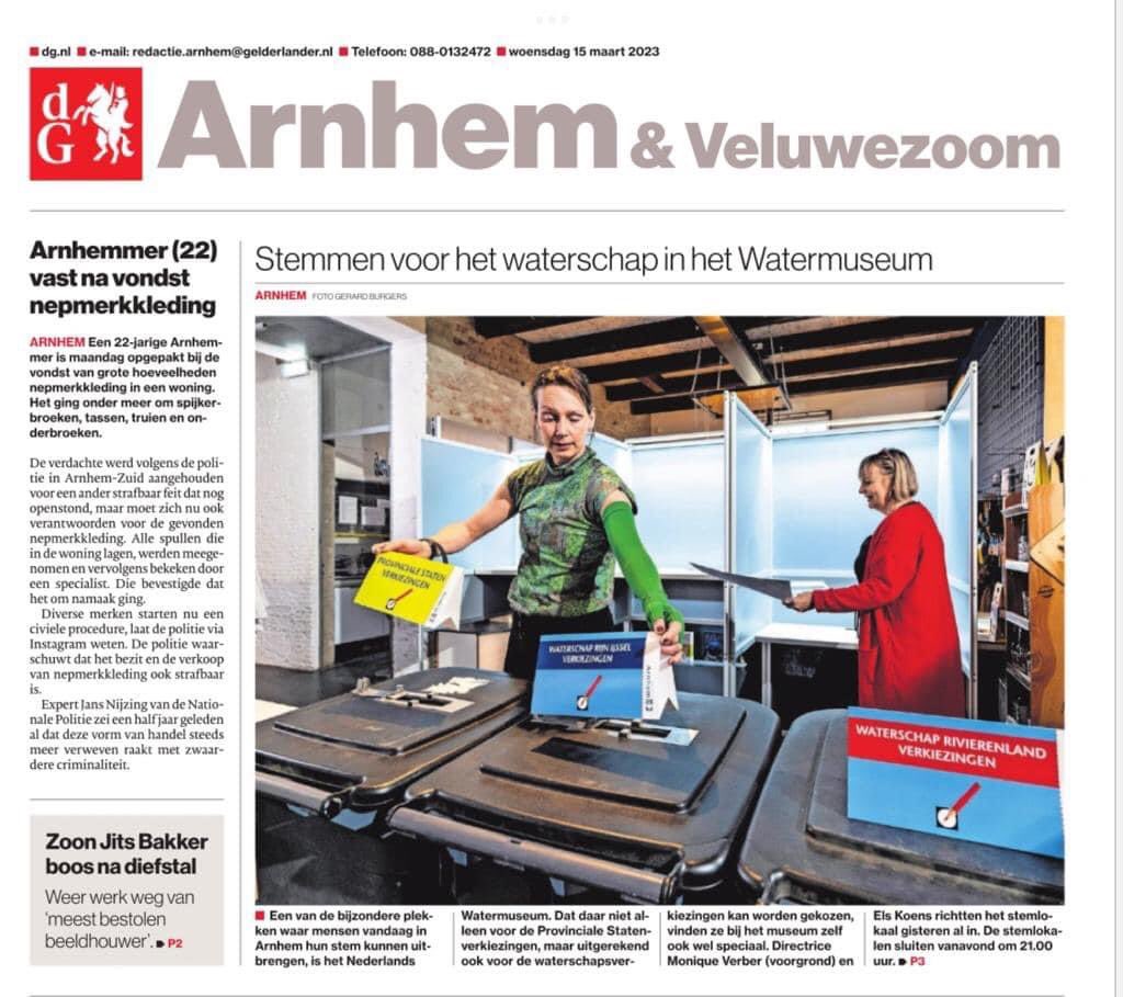 Stemmen ✏️ voor een #Waterschap doe je natuurlijk in het Nederlands 💦 Watermuseum 💧 #Arnhem #Sonsbeekpark