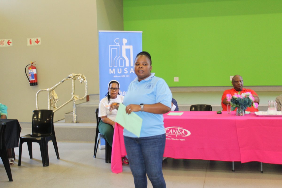 MLCCProgramKZN's tweet photo. Our special guests (oGogo, Nomkhulu) at the Wellness Event were greeted with a warm opening prayer by Mr. Themba Mshibe, while Ms. Pinky Dube (Muthande’s Social Worker) expressed a warm welcome and introduction to guests and all invited stakeholders.
#CIDERU #MLCCP #CANSA https://t.co/LSOHBYHTYZ