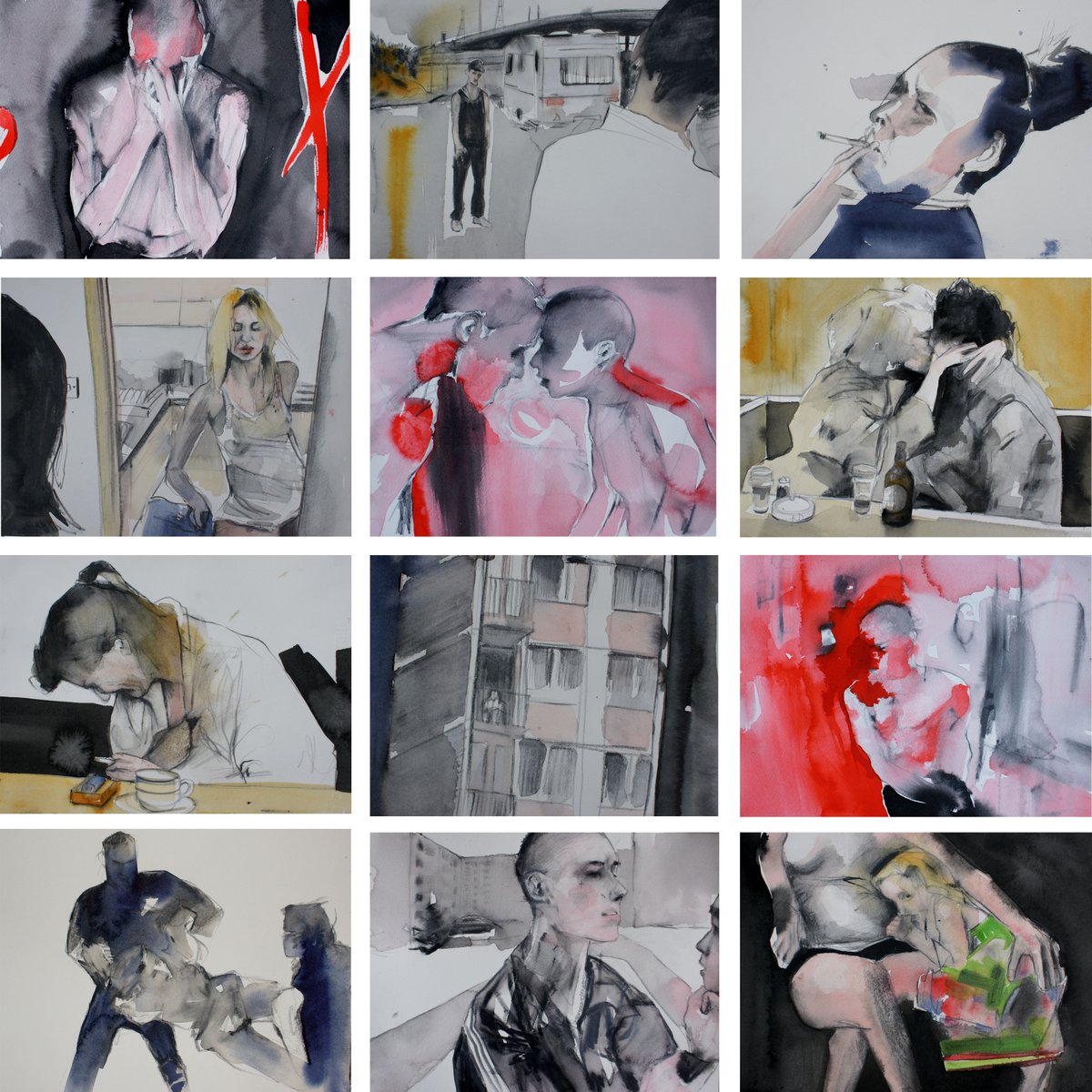 LinetANDREAart's tweet image. Continuing series of ink sketches for the project SKINT, a 70 m frieze  about poverty and its impact on the human psyche and behaviour.

#skint #poverty #marginalization #drawing #painting