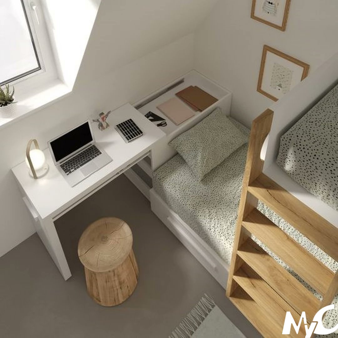 mycandosilla's tweet photo. Composición tipo TREN con la que tendremos cubiertas las prestaciones básicas necesarias en un dormitorio juvenil. https://t.co/qBaasvmTWp