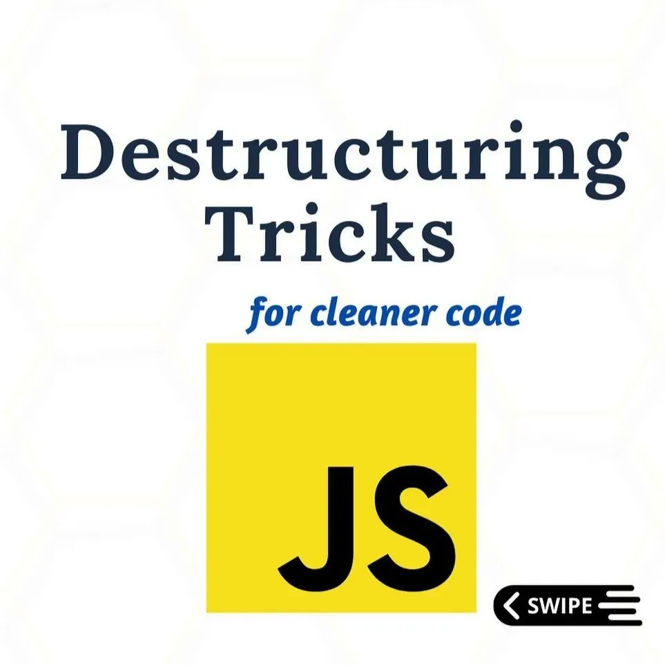 Atiqu55's tweet image. Destruct tricks and methods we can use in JavaScript
-
-
-
Follow:@collective coding skills
-
-
-
#html #javascriptcoding #frontenddeveloper #backenddeveloper #reactjs #nextjs #python #destruct #nodejs #css