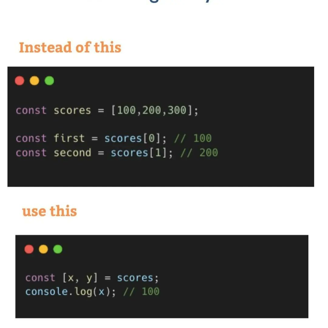 Atiqu55's tweet image. Destruct tricks and methods we can use in JavaScript
-
-
-
Follow:@collective coding skills
-
-
-
#html #javascriptcoding #frontenddeveloper #backenddeveloper #reactjs #nextjs #python #destruct #nodejs #css