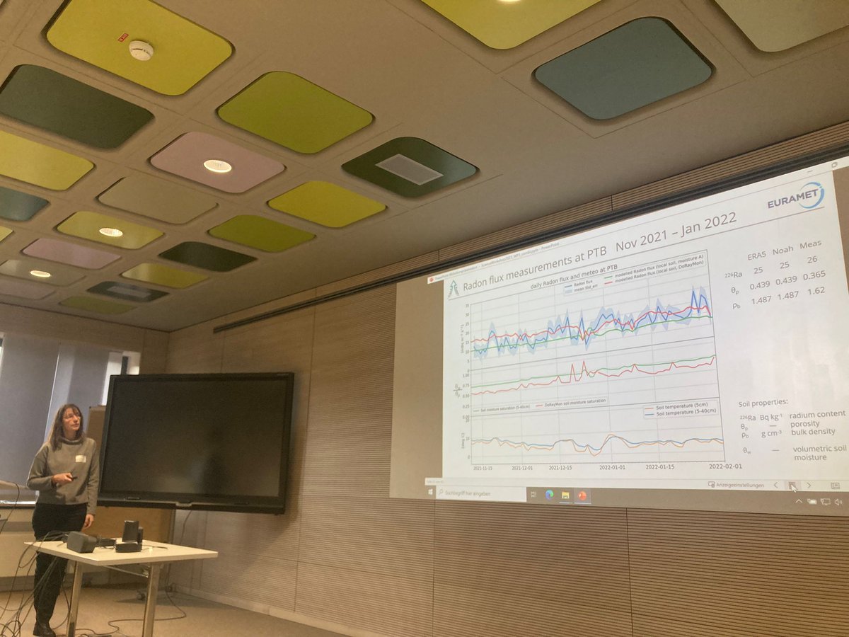 traceradon's tweet photo. The final workshop of the @traceradon took place yesterday in Braunschweig. Reasearchers presented results of the different working packages in regards to #radonflux maps #emanationsources #transfermonitors and #spectrometric observations. The day ended with a nice dinner. https://t.co/s6ncURgrrb