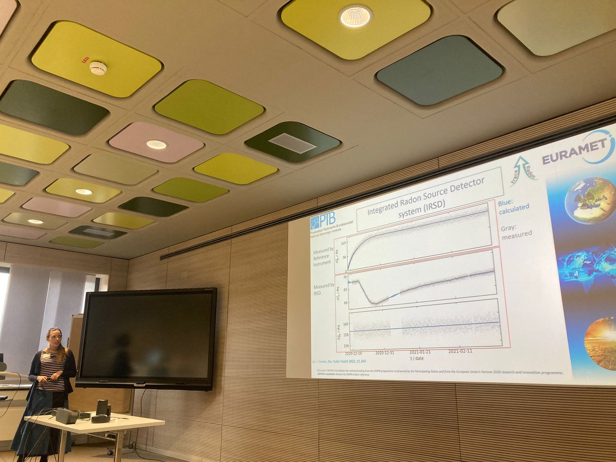 traceradon's tweet photo. The final workshop of the @traceradon took place yesterday in Braunschweig. Reasearchers presented results of the different working packages in regards to #radonflux maps #emanationsources #transfermonitors and #spectrometric observations. The day ended with a nice dinner. https://t.co/s6ncURgrrb