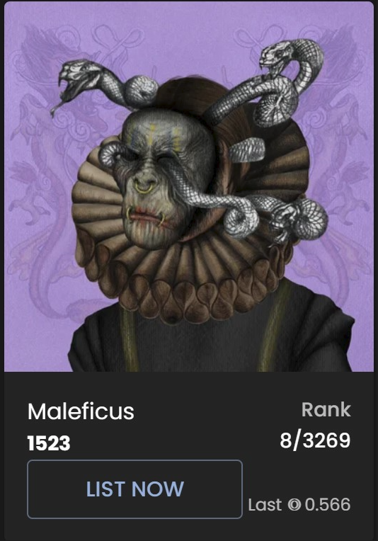 GM! 1 of my favorite <a href="/maleficusorigin/">The Origins</a> this Primatus (bought wen fp was 0.11)

The conviction i have for the project with <a href="/hub3ee/">hub3</a> and now @mailx_sol is growing everyday and <a href="/MrPerrex/">Perrex</a> &amp;team keep amazing me!
They're changing the web3 game def

Show me your favorite Maleficus👇