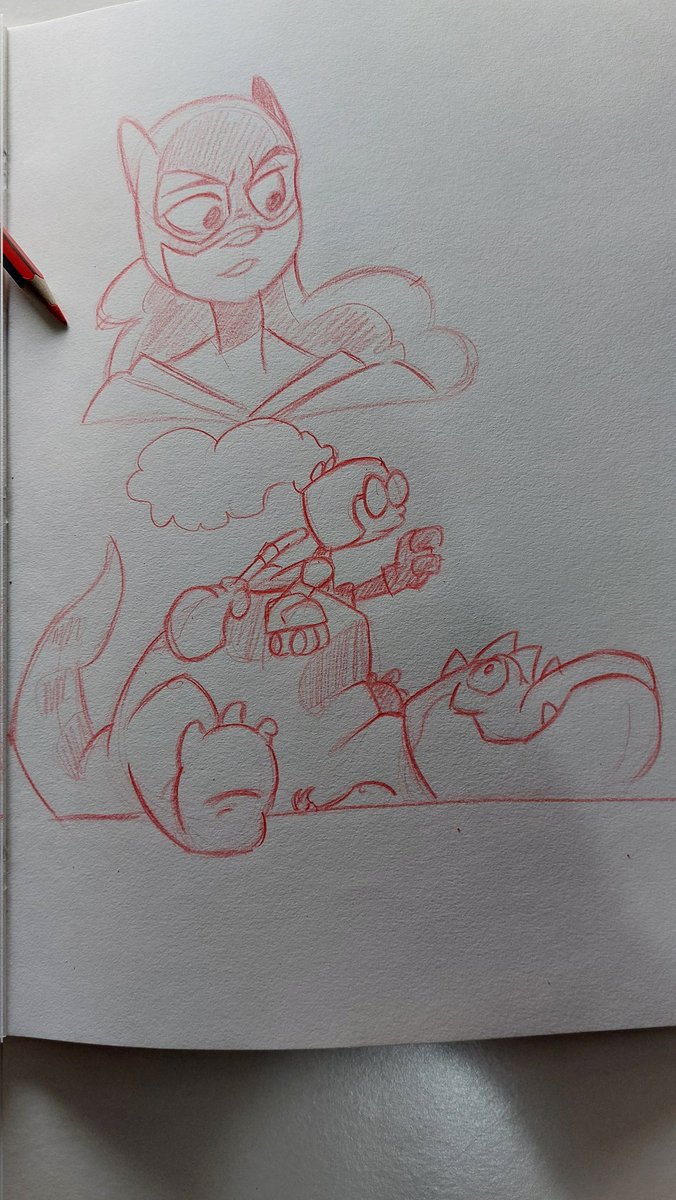 ONeillDominic's tweet image. Morning Scrawlings. You know its one of those days when you hit record instead of steam and don't realise until after. 
#streamfail 

#batgirl #moongirl #moongirlanddevildinosaur #devildinosaur #sabretooth #xmen #sketchbookdrawing #warmupsketch #illustrations #doodles #domation