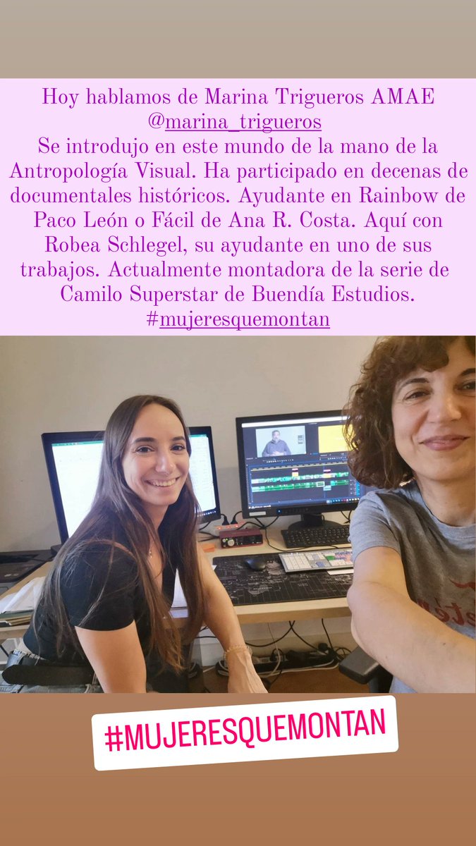 AMAE_pro's tweet photo. #montaje #muntatge #muntaia  #montaxe #edición #edició #edizioa #mujeresquemontan https://t.co/3kxHltu83x