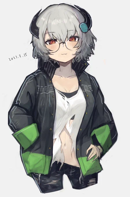 #ホワイトデーは銀髪白髪を愛でる日 完成日付からしてがっつり間に合ってない('・_・`) 