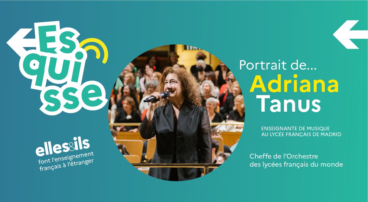 Reflexe_S's tweet image. aefeinfo: #OLFM |💬"La musique est un bel outil d’intégration, de transformation, d’épanouissement, et d'apprentissage du travail en équipe"

👉#Portrait d'Adriana Tanus, enseignante au @LFM_MADRID &amp;amp; cheffe de l'Orchestre des lycées français du monde
➡…