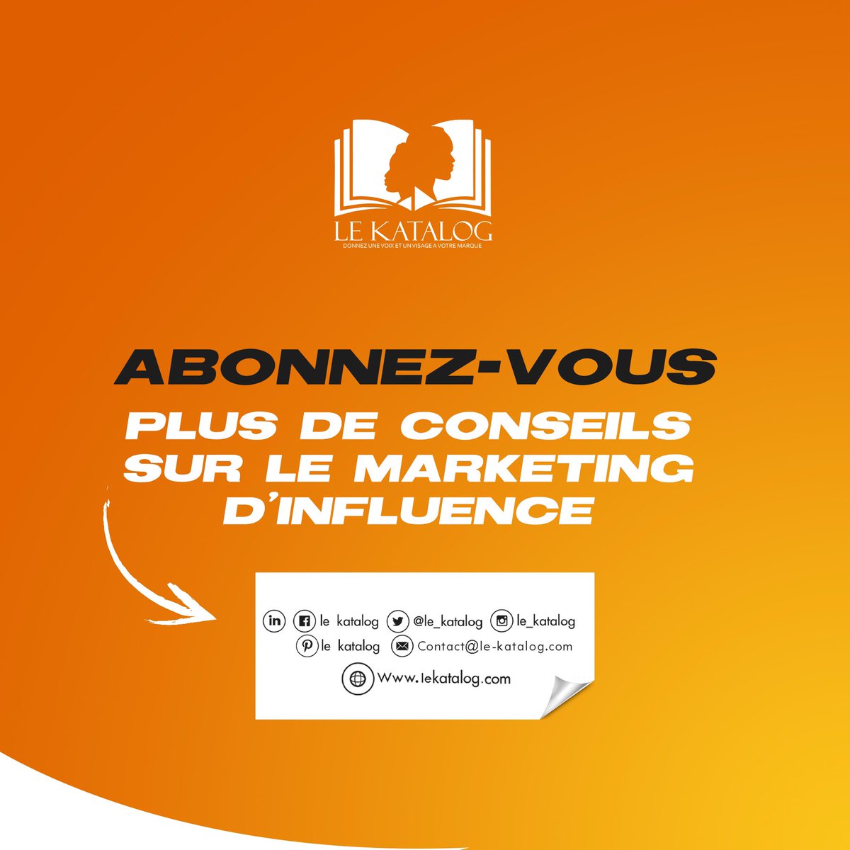 𝐇𝐎𝐖 𝐓𝐎 𝐁𝐔𝐈𝐋𝐃  ?

Le marketing d’influence : Qu’est-ce que c’est ?

#LEKATALOG #marketingdinfluence #HowBuild