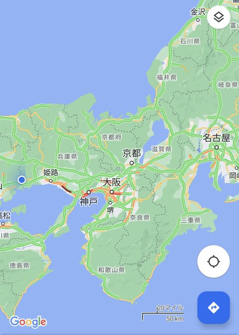 兵庫県に入りました。あともう少しだよ… 