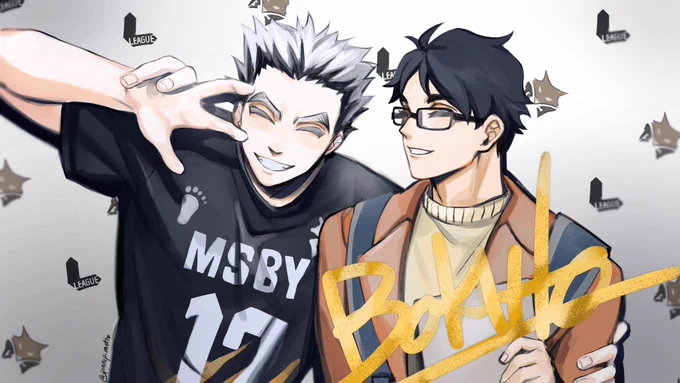 Old work Bokuto and Akaashi 