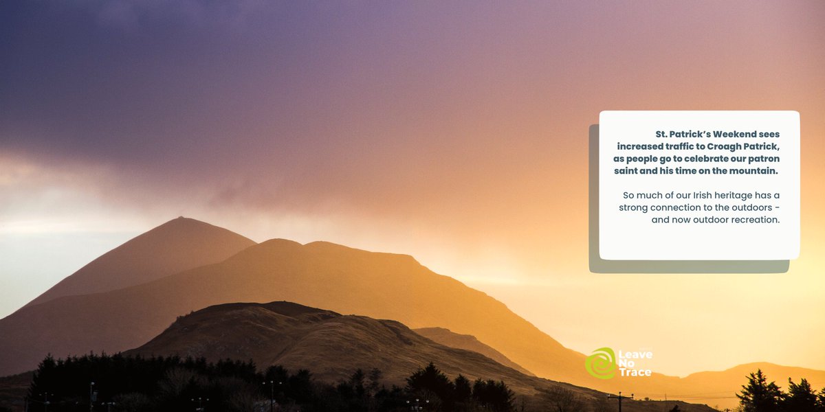 LeaveNoTraceIrl's tweet photo. Climbing Croagh Patrick this St. Patrick’s Weekend? Then we have some top tips for you! ☘️
#CraoghPatrick is 764m tall, with the base of the mountain at sea level, meaning that you climb every one of those meters!
1/2 https://t.co/iZtkFMwfky
