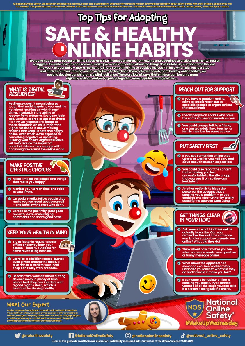 It’s almost Red N🔴S Day! In support of @comicrelief, our #WakeUpWednesday guide has got some top tips on helping children and young people to build their digital resilience – minimising the impact of #OnlineSafety threats 🛡 Download >> bit.ly/429zFDZ #RedNoseDay