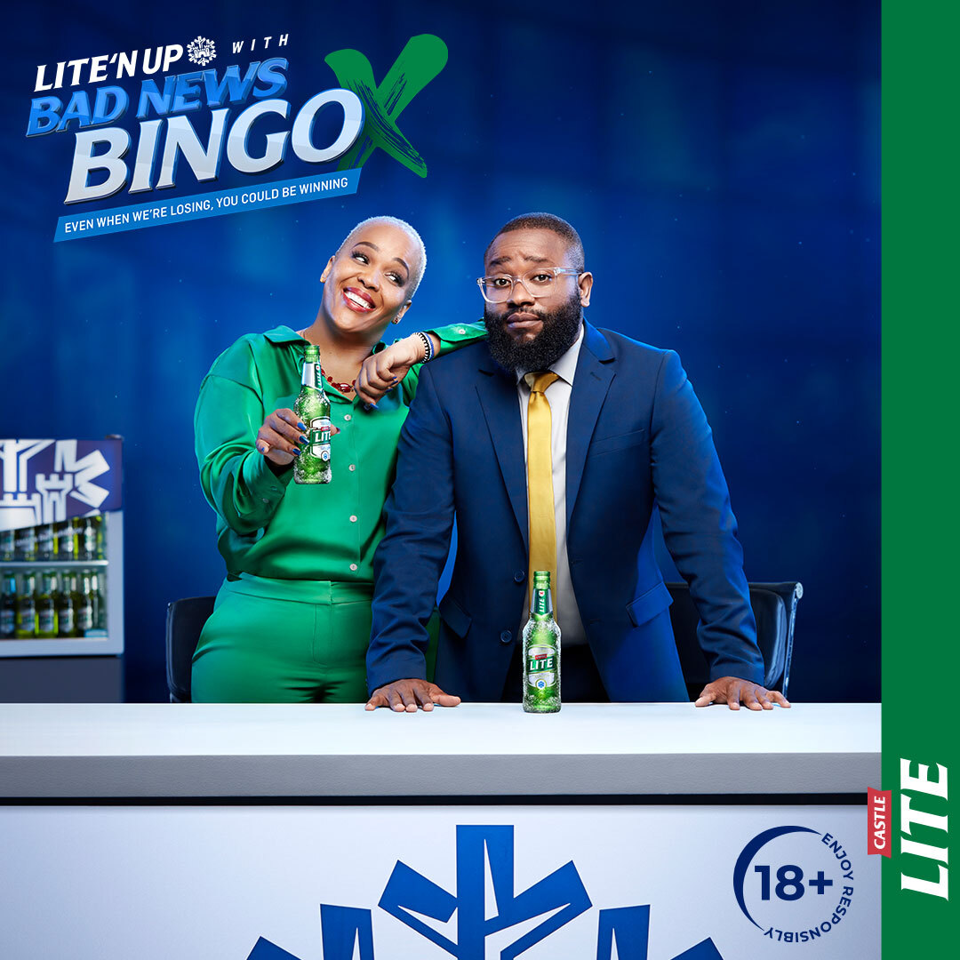 castlelitesa's tweet image. The #BadNewsBingo games have begun &amp;amp; we’re more excited than a CEO on bonus day. 𝗟𝗜𝗞𝗘 💙 or 𝗥𝗘𝗧𝗪𝗘𝗘𝗧 🔁 this Tweet to find out how you could join the game that’s got everyone Lite’ning Up. It’s time to see Mzansi in a new Lite! T’s &amp;amp; C’s apply. #CastleLite #LitenUp