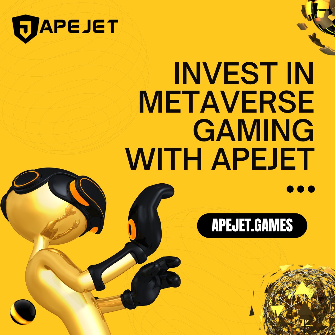 Apejetgames's tweet photo. Investing in Metaverse gaming is the key to unlocking a world of possibilities!  #MetaverseGaming  #Investing #FutureGaming #apejetgames https://t.co/IjzlIYDh54