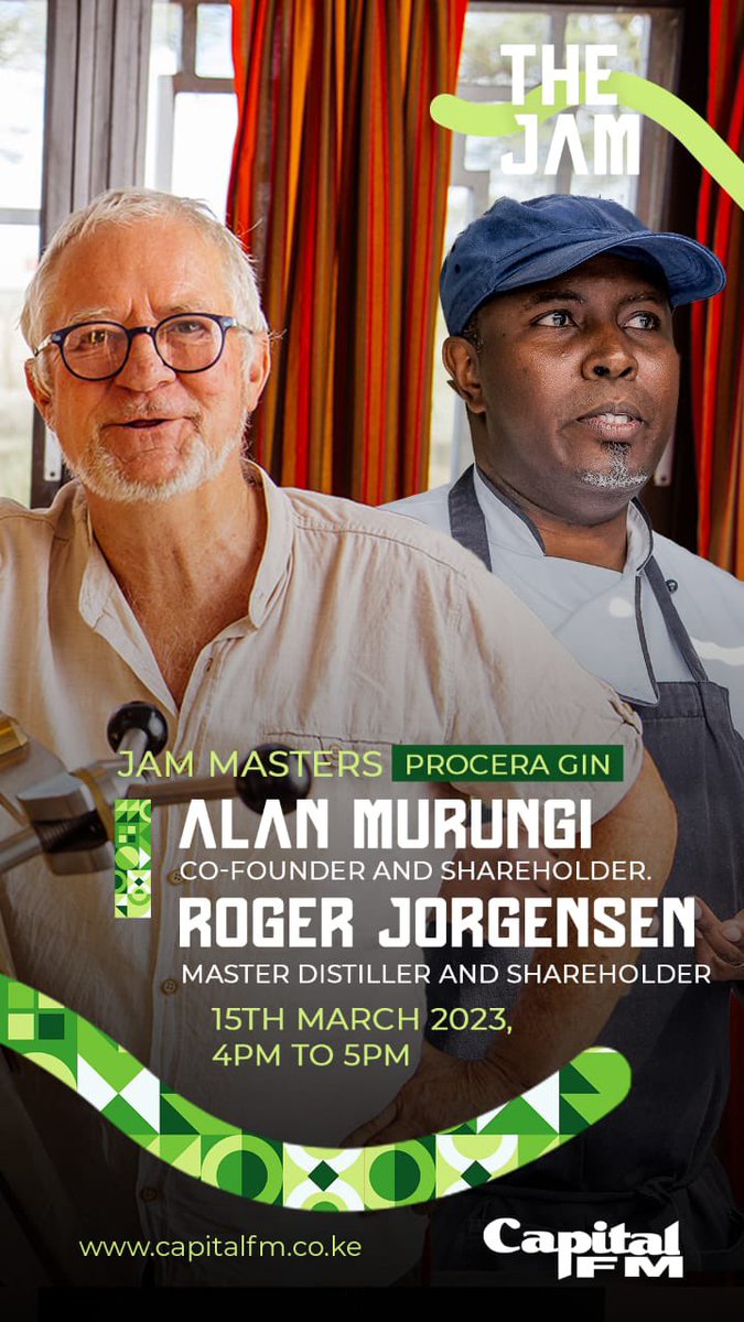 thejam984's tweet photo. It’s Gin Wednesday today on #JamMasters as we have The Founder and Master Distiller from #Proceragin joining @JuneGachui and @Palloti76 on #DriveOut from 4pm
Listen live https://t.co/IZjKqKNk7S https://t.co/9MstpUf7gz
