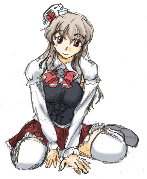 ポーラ(艦これ) 「#既掲でもいいのでとにかく重巡洋艦を貼ろうポーラ。異様にキャラが立っているwここ」|多足のイラスト