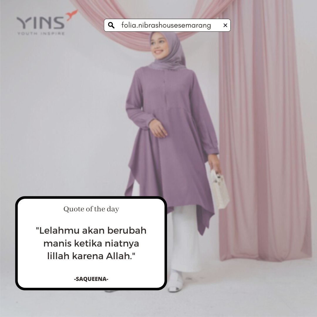 folianibrassmg's tweet photo. "Lelahmu akan berubah manis ketika niatnya lillah karena Allah" 
- SAQUEENA 

#quotes #quotesaqueena #quoteoftheday #quoteindonesia #ramadhan #lebaran https://t.co/4eoduPrLff