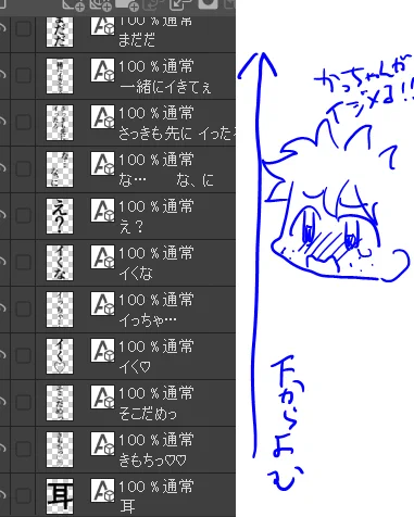 わ～～～聞いて～～～ずっと悩んでたラストスパート、ようやくえっちなかんじでネームできたよ～～～^^
描きたいネタつめつめだ…!(描きたいことさせすぎて、この○校生たち上級者すぎやろと思いながらずっと描いてる) 