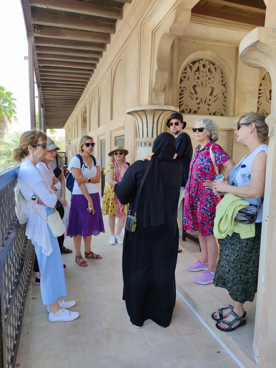 Learning a lot about Emirati culture <a href="/smccudubai/">SMCCU Dubai</a> on the Heritage Tour. Our hosts have been so hospitable! Shukran!
#IATUL2023