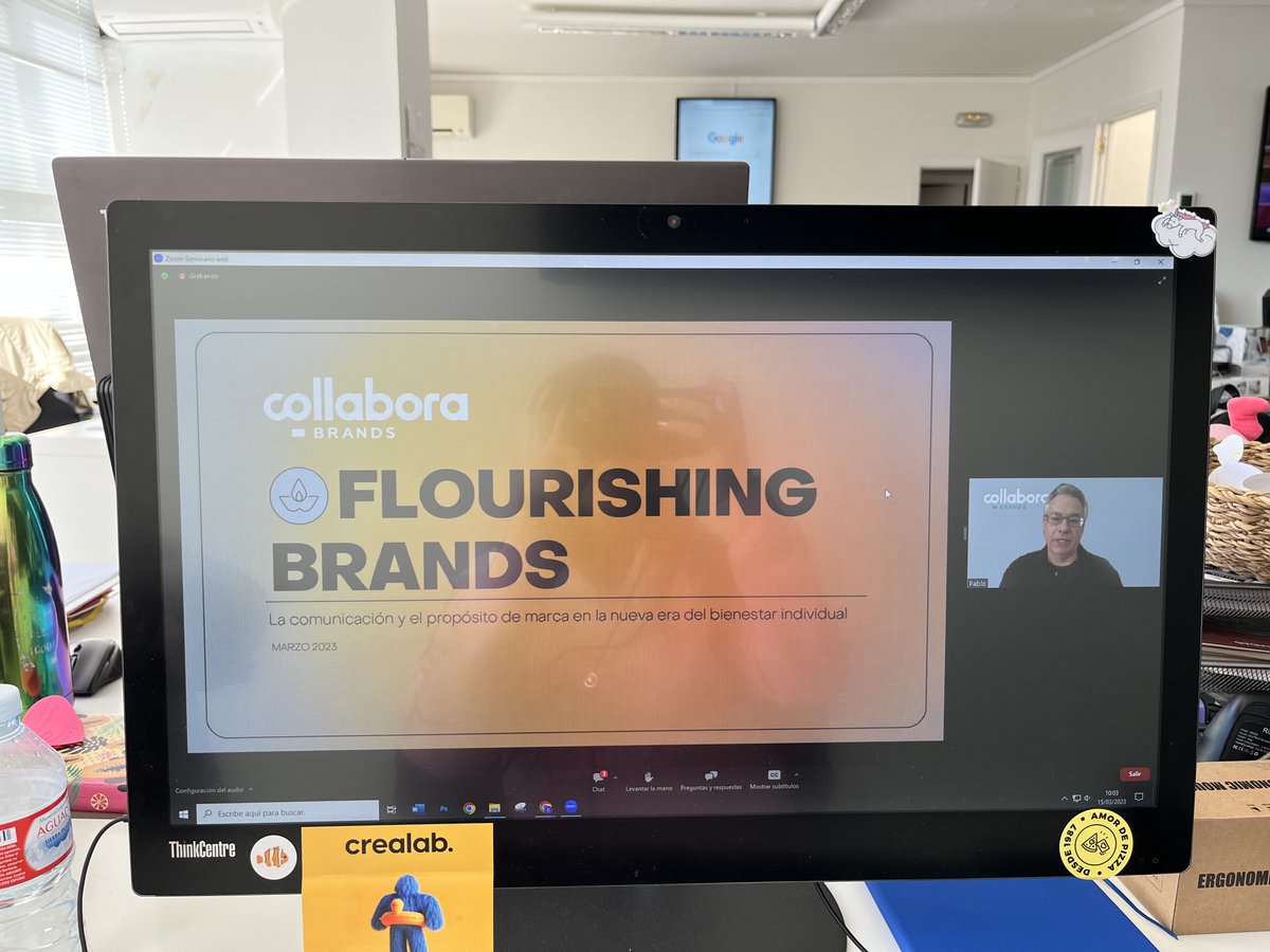 mkdirecto's tweet photo. 💻 Hoy nos presentamos virtualmente al evento de @collaborabrands para entender el informe "Flourishing Brands" y responder a la pregunta🤔"¿Ha dejado de ser relevante el propósito social de las marcas?" #FlourishingBrands https://t.co/Gu15Ky5ANf