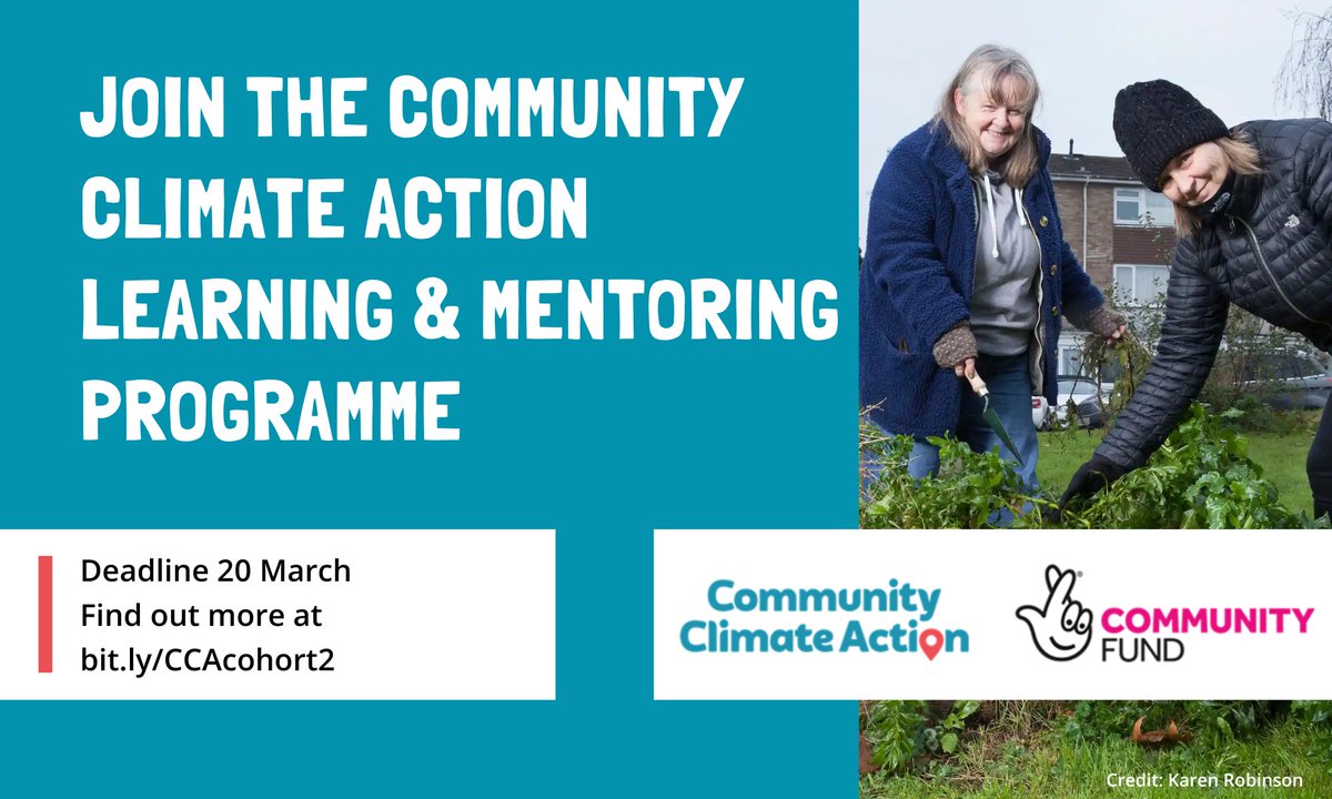 Fantastic opportunity to be part of Bristol's journey to net-zero! Support packages available from @bgreencapital's #CommunityClimateAction Project learning & mentoring programme. Apply by 20 March and help engage your community in climate action. bit.ly/CCAcohort2