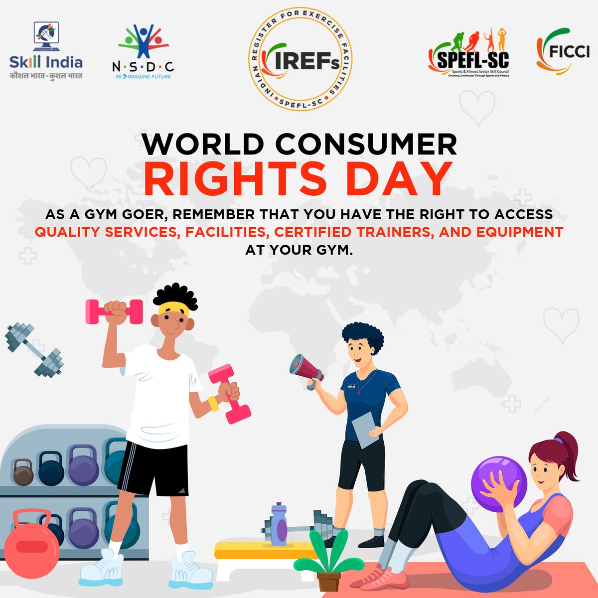 iref_official's tweet photo. World Consumer Rights Day.
As a gym goer, remember that you have the right to access quality services, facilities, and equipment at your gym. On Consumer Rights Day, empower yourself by understanding your rights and advocating for fair treatment in the gym industry. https://t.co/17l6MYHgQw