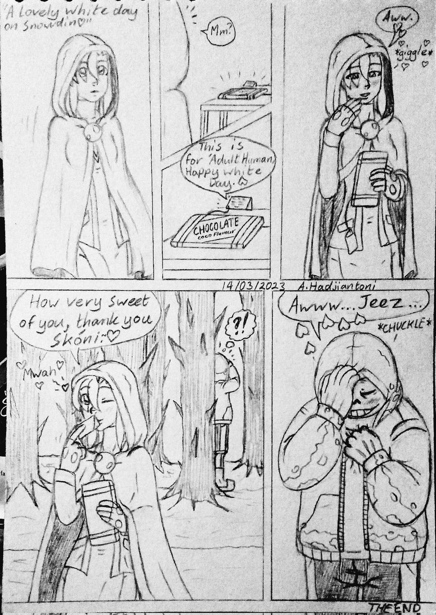 segamonsaga's tweet photo. A Lovely White Day in Snowdin 🌹💖💕 14/03/2023
#segamonsaga #Anya #Lovewarrior #Hopewarrior #DustSans #MurderSans #dusttale #dusttalesans #happywhiteday💝
[Please respect, don't steal the original ideas and don't claim this as your own]🚫⚠
Dust looks so bashful and shy. ✍🥰🌸 https://t.co/6OWe3XsFrz