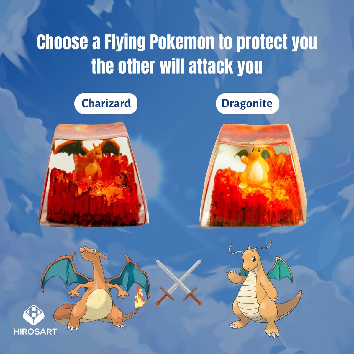 Who would you pick to protect you? Charizard or Dragonite. Comment below ⏬

---- 
#hirosart #handmade #resinart  #resin #pcsetup #cutesetup #keebs #gamers #resincrafts #gaming  #gamergirls #diy #pcgamers  #videogame   #Pokemonfans #Pokemoncommunity #Charizard #Dragonite