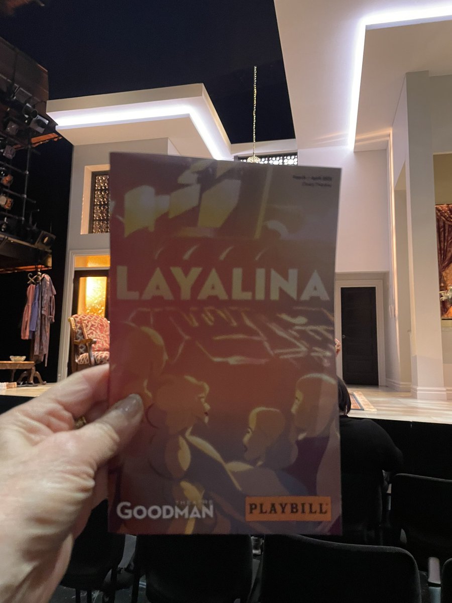 SharonBialy's tweet photo. Spent the weekend in #Chicago seeing 2 world premieres @GoodmanTheatre #Layalina &amp; @SteppenwolfThtr #DescribetheNight by #rajivjoseph. So inspired by great writing &amp; great actors. Love my homework https://t.co/7lSVnxw1nX