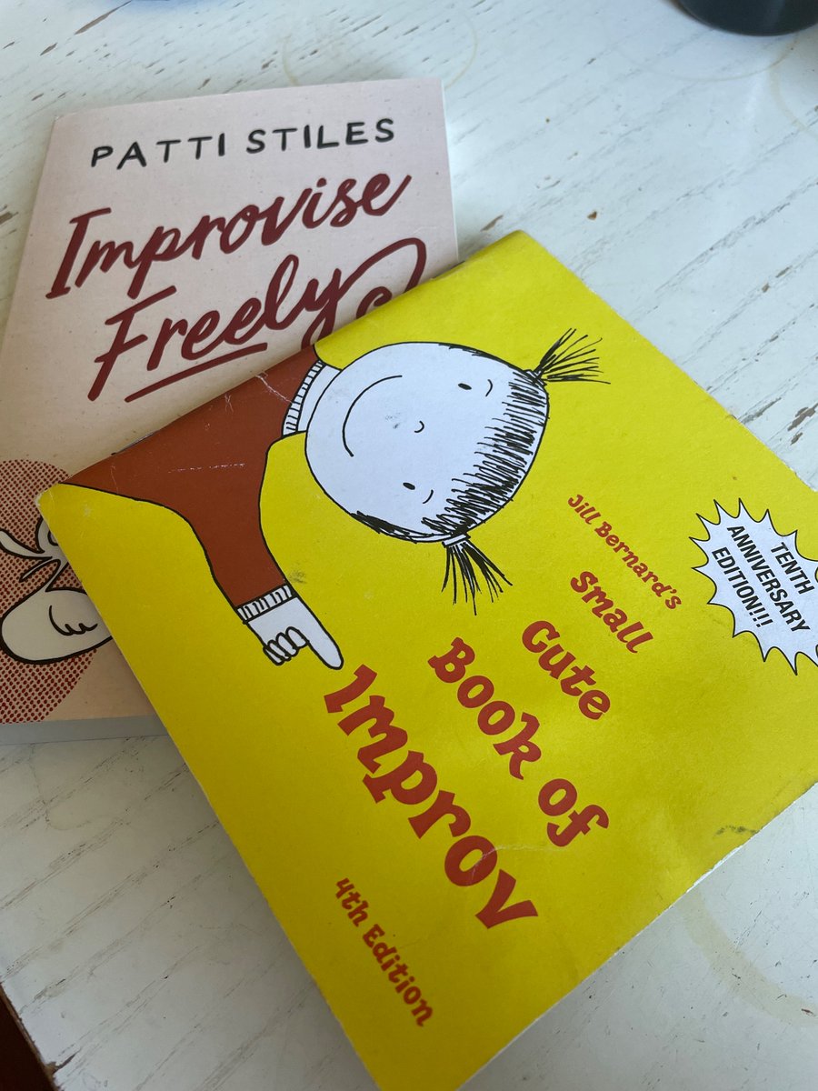 annarenz's tweet photo. @quokkarocks @hugetheater I donโt have Impro in hardcopy anymore it was bought, loaned & not returned many moons ago. I do happen to have these books though! Sorry Jill yours has been nibbled by a moth. #thankyouKeith https://t.co/O3MsBmc2eG
