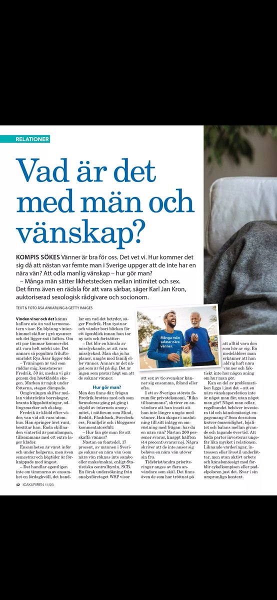 KronKarl's tweet photo. Om allas vårt behov av vänskap och hur ibland maskuliniteter gör den så mycket svårare och mer avlägsen 🖤💜❤ https://t.co/Gt0CfzmJAn
