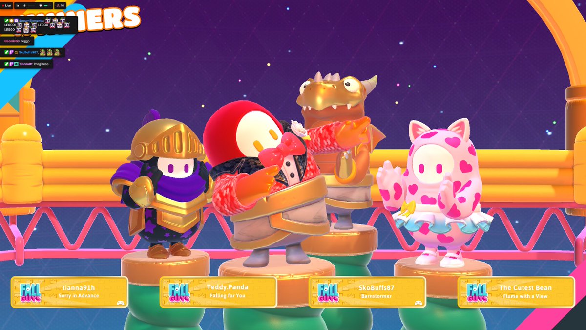 Golden Diaper obtained! (Marblellous bottom). One more left to go... thanks to everyone who joined the games with me and watched! Love you all!  #FallGuys