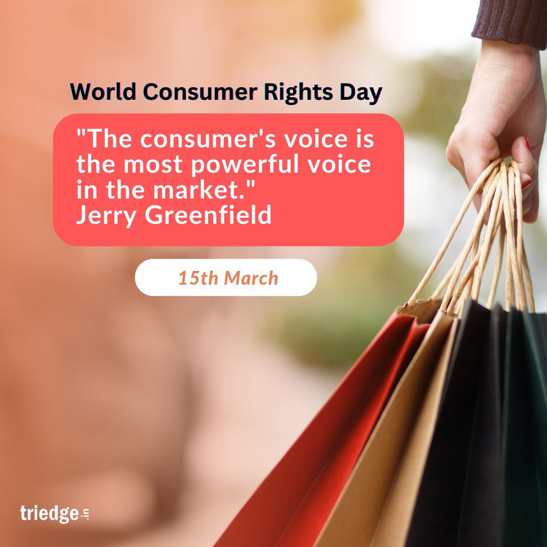 'Empowering Consumers: Celebrating the Importance of Consumer Rights Day'

#ConsumerRightsDay #EmpowerConsumers #KnowYourRights #FairTrade #ProtectConsumers #ConsumerProtection #ShopSmart #ConsumerAdvocacy #ConsumerEducation #ConsumerEmpowerment